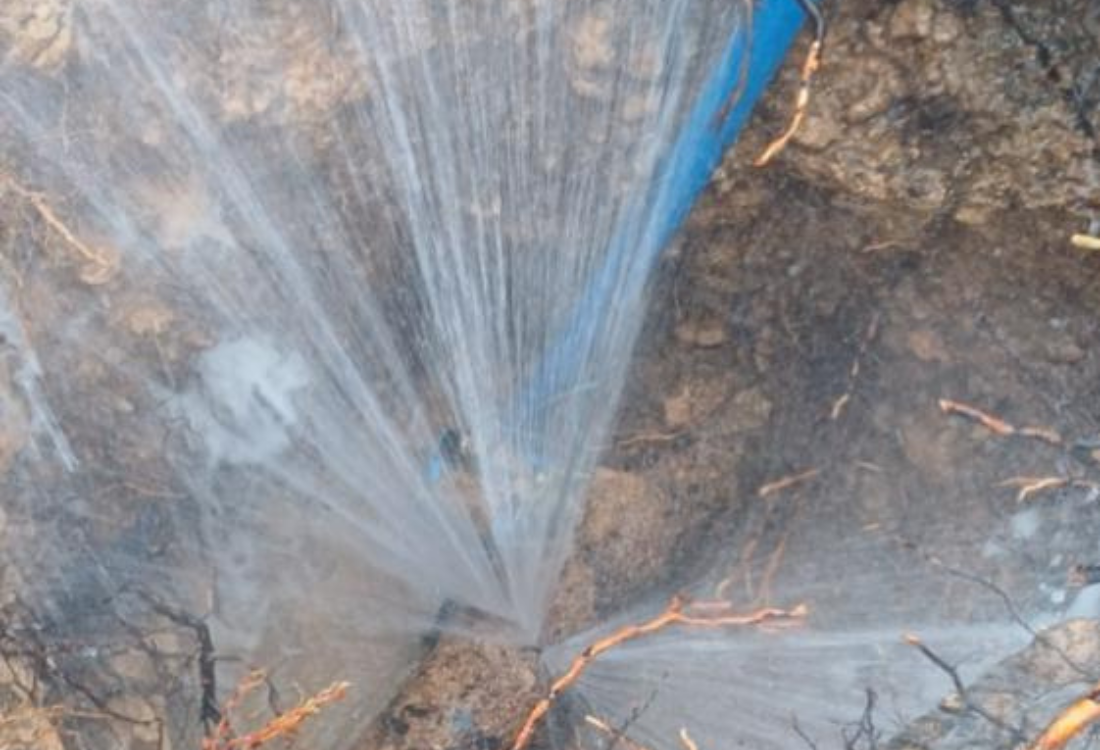 Pipe leak discovered from leakage detection system